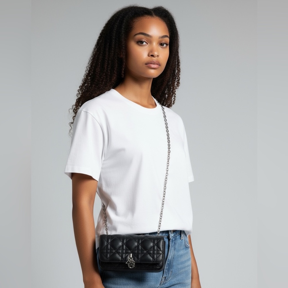 DIOR Cannage Lambskin My Talk Phone Crossbody Pouch ✨ - Picture 8 of 16
